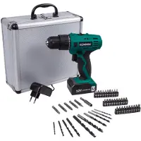 Vonroc Perceuse sans fil 12V | batterie et 46 accessoires incl.
