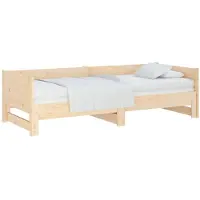 vidaXL Lit de jour extensible en pin massif 2x(90x190) cm
