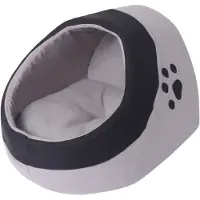 vidaXL Lit pour chats Gris et noir M