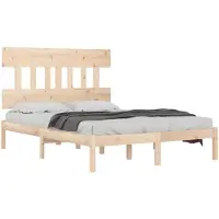 vidaXL Lit en bois massif 140x200 cm