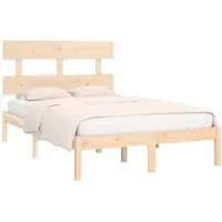 vidaXL Lit en bois massif 120x200 cm