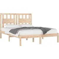 vidaXL Lit en bois massif pin 160x200 cm