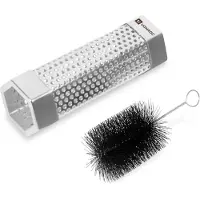 Vonroc Tube fumoir BBQ – acier inoxydable | brosse de nettoyage incl.