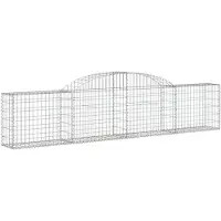 vidaXL Gabions avec arc surélevé 5 pcs. 300x30x60/80 cm Fer galvanisé