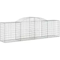 vidaXL Gabions avec arc surélevé 17 pcs. 300x50x80/100cm Fer galvanisé