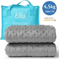 EL Life Ella Verzwaringsdeken Kind 4,5kg - 100 x 170cm - Zwaartedeken - Weighted Blanket - Verzwaarde Deken - OEKO-TEX Katoen & Minky Fleece