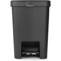 Brabantia StepUp Pedal Bin - 25 L, gris foncé