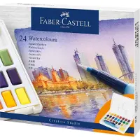 Faber-Castell Boîte de 24 Aquarelles en godets Creative Studio