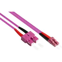 GOOD CONNECTIONS Patchkabel LWL Duplex OM4 (Multimode, 50/125) LC/SC, LSZH, austauschbare Polarität, 3m,