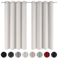 Blumtal set de 2 rideaux : opaques & thermiques - protection contre le froid - Moonlight Grey