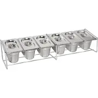 Vogue Support Inox Pour Bacs Gn 1/6, Gn 1/3, Gn 1/9