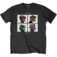 Gorillaz Hommes, T-shirt, Demon Days, Noir, (XL)