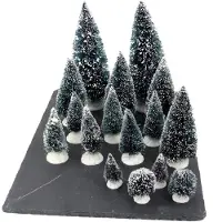 Svenska Living Set de sapins de neige 16 pièces Mini sapins