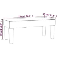 vidaXL Banc Cappuccino 70x30x30 cm Similicuir