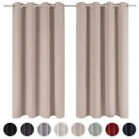 Blumtal set de 2 rideaux : opaques & thermiques - protection contre le froid - taupe