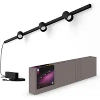 Philips Perifo Éclairage sur Rail Mur - 3 Spots - White and Color - Noir