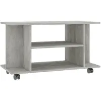 vidaXL Armoire TV à roulettes gris béton 80x40x45 cm Bois composite