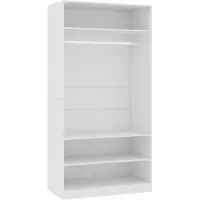 vidaXL Garde-robe Blanc 100 x 50 x 200 cm Bois d'ingénierie
