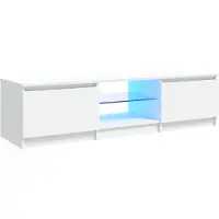 vidaXL Armoire TV avec lampes LED blanc 140x40x36 cm