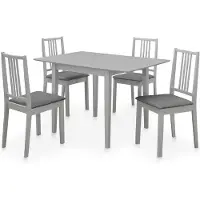 vidaXL Ensemble de salle à manger 5 pièces MDF Gris