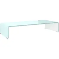 vidaXL Rehausse TV/moniteur verre vert 70x30x13 cm