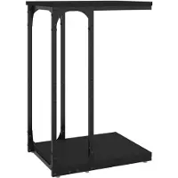 vidaXL Table d'appoint Noir 40x30x60 cm Bois d'ingénierie