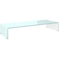 vidaXL Rehausse TV/moniteur verre vert 80x30x13 cm