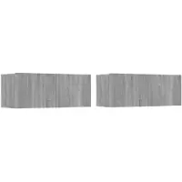 vidaXL Armoires TV 2 pcs. Gris Sonoma 80x30x30 cm Bois composite