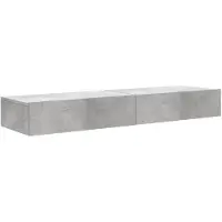vidaXL Armoires TV avec lampes LED 2 pcs. Gris béton 60x35x15,5 cm