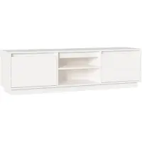 vidaXL Armoire TV Blanc 140x35x40 cm Pin massif