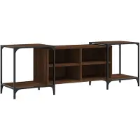 vidaXL Armoire TV marron imitation chêne 153x37x50 cm Matériau dérivé du bois