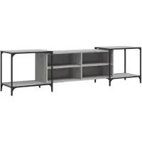 vidaXL Armoire TV Gris Sonoma 203x37x50 cm Bois composite