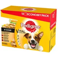 Pedigree Adult Choice of flavours with vegetables in sauce sachet 48x100g nourriture humide pour chiens adultes avec poulet, bœuf, dinde, agneau