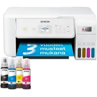 Epson C11CJ66423 EcoTank ET-2876 3 in 1 Tintenstrahl-Multifunktionsdrucker weiß