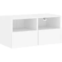 vidaXL Armoire TV murale blanc 60x30x30 cm Bois composite