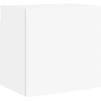 vidaXL Meuble TV mural blanc 40,5x30x40 cm en bois composite