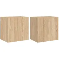 vidaXL Armoires TV murales 2 unités Chêne Sonoma 40,5x30x40 cm Bois composite