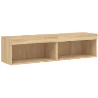 vidaXL Armoires TV avec lampes LED 2 pcs. chêne Sonoma 60x30x30 cm
