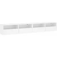 vidaXL Armoires murales TV 2 pcs. Blanc 100x30x30 cm Bois composite
