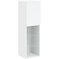 vidaXL Armoire TV avec lampes LED blanc 30,5x30x102 cm