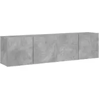 vidaXL Armoires murales TV 2 pcs. Gris béton 80x30x41 cm