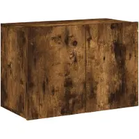 vidaXL Armoire TV murale en chêne fumé 60x30x41 cm