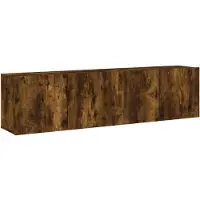 vidaXL Armoires murales TV 2 pcs. Chêne fumé 80x30x41 cm