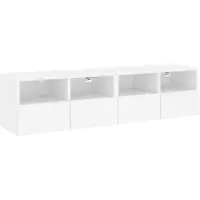 vidaXL Armoires murales TV 2 pcs. Blanc 60x30x30 cm Bois composite