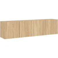 vidaXL Armoires TV murales 2 pièces chêne Sonoma 80x30x41 cm