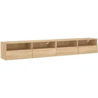 vidaXL Armoires TV murales 2 unités Chêne Sonoma 100x30x30 cm Bois composite