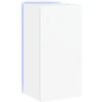 vidaXL Armoire TV murale avec lampes LED blanc 40,5x35x80 cm