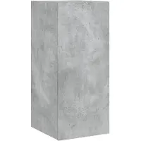 vidaXL Armoire TV murale avec lampes LED gris béton 30,5x35x70 cm