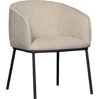 Woood Chaise de salle à manger Leon Bouclé Nature Mélange
