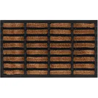 vidaXL Paillasson rectangulaire 45x75 cm caoutchouc et fibre de coco